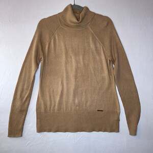 Michael Kors Tan Turtle Neck Sweater Shirt Large